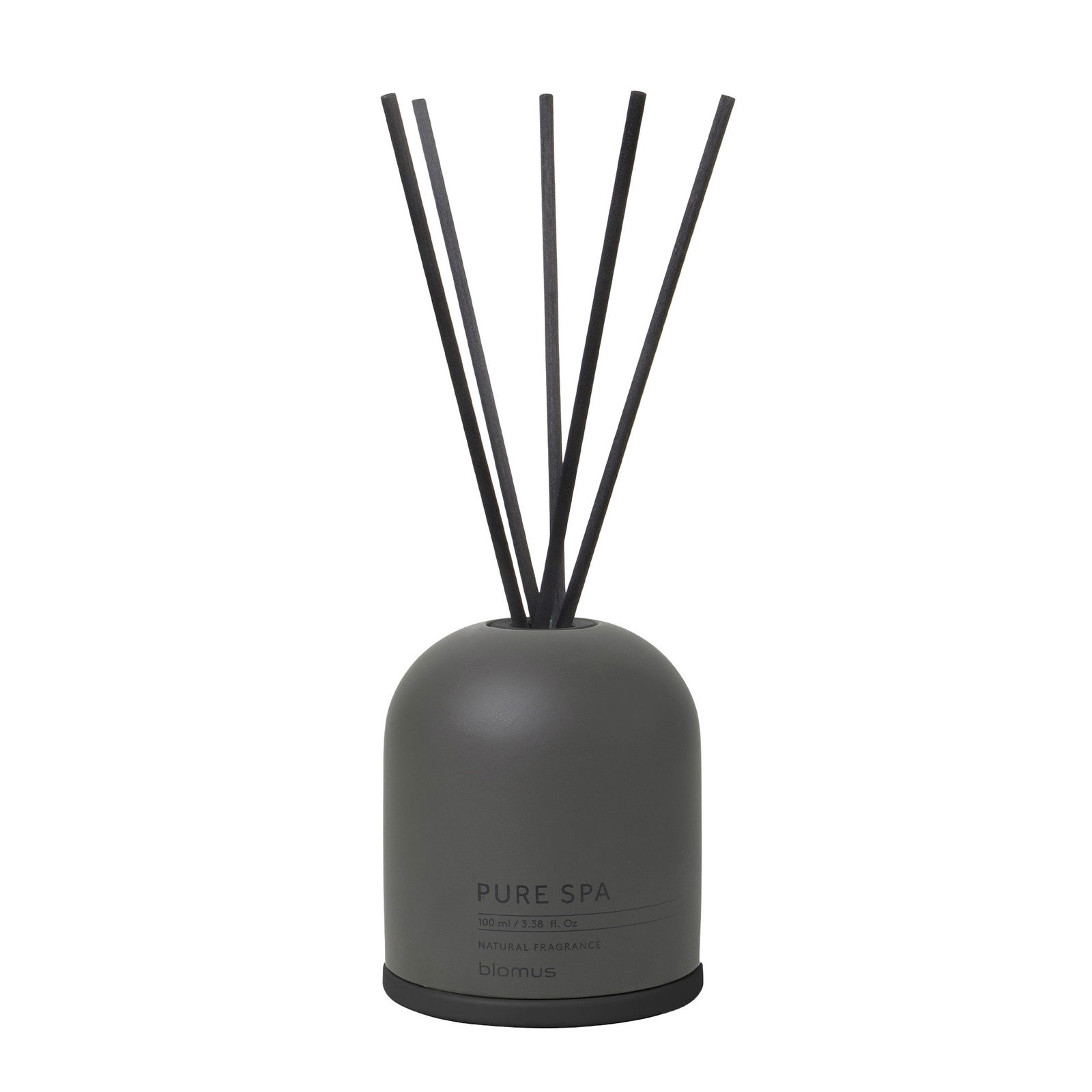 Elegant gray diffuser with reeds, ideal for creating a calming spa ambiance.
