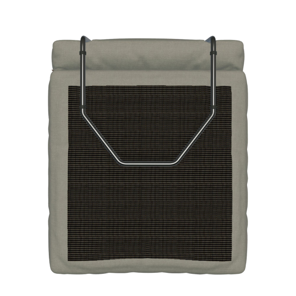 Stylische wiederverwendbare Tasche mit Netzpaneel und stabilem Metallgriff für umweltfreundliches Einkaufen.
