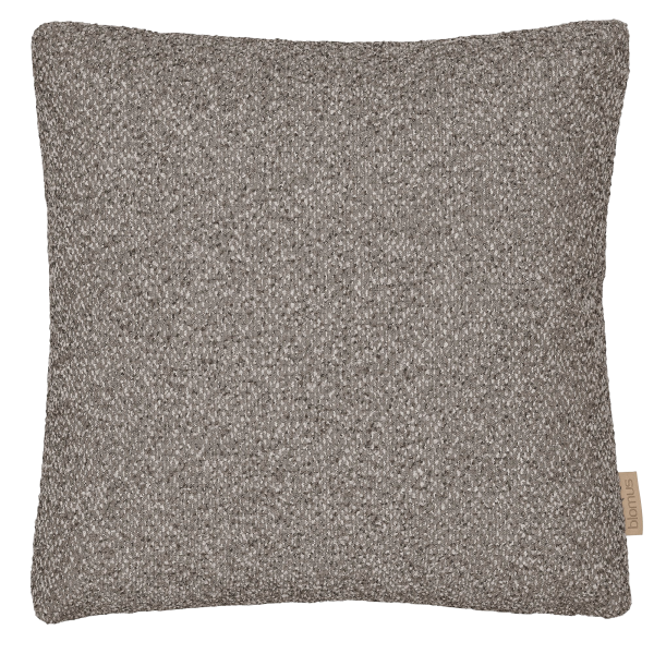 Cozy textured grey decorative pillow for modern home decor accents.