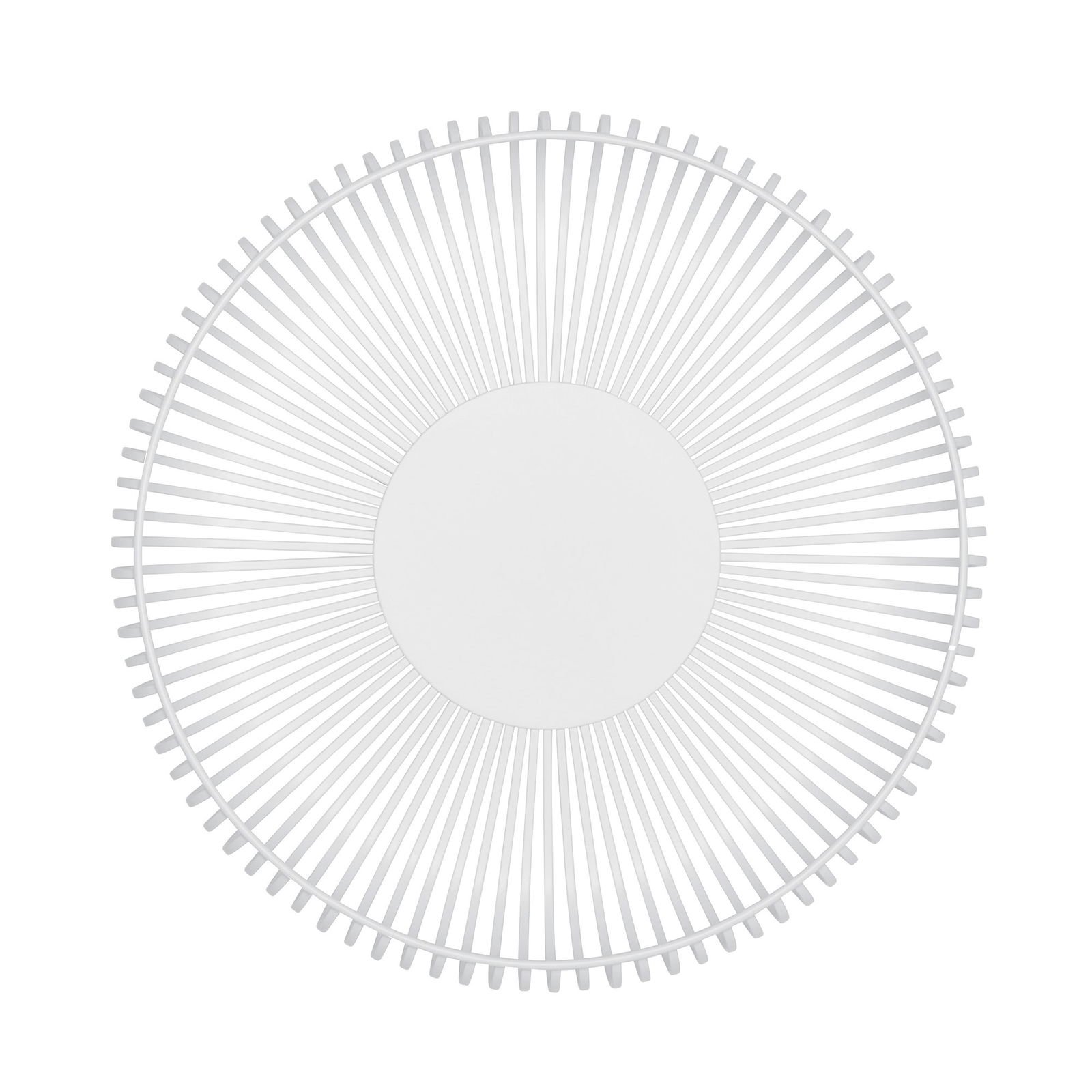 Elegant white decorative wall mirror with a sunburst design.