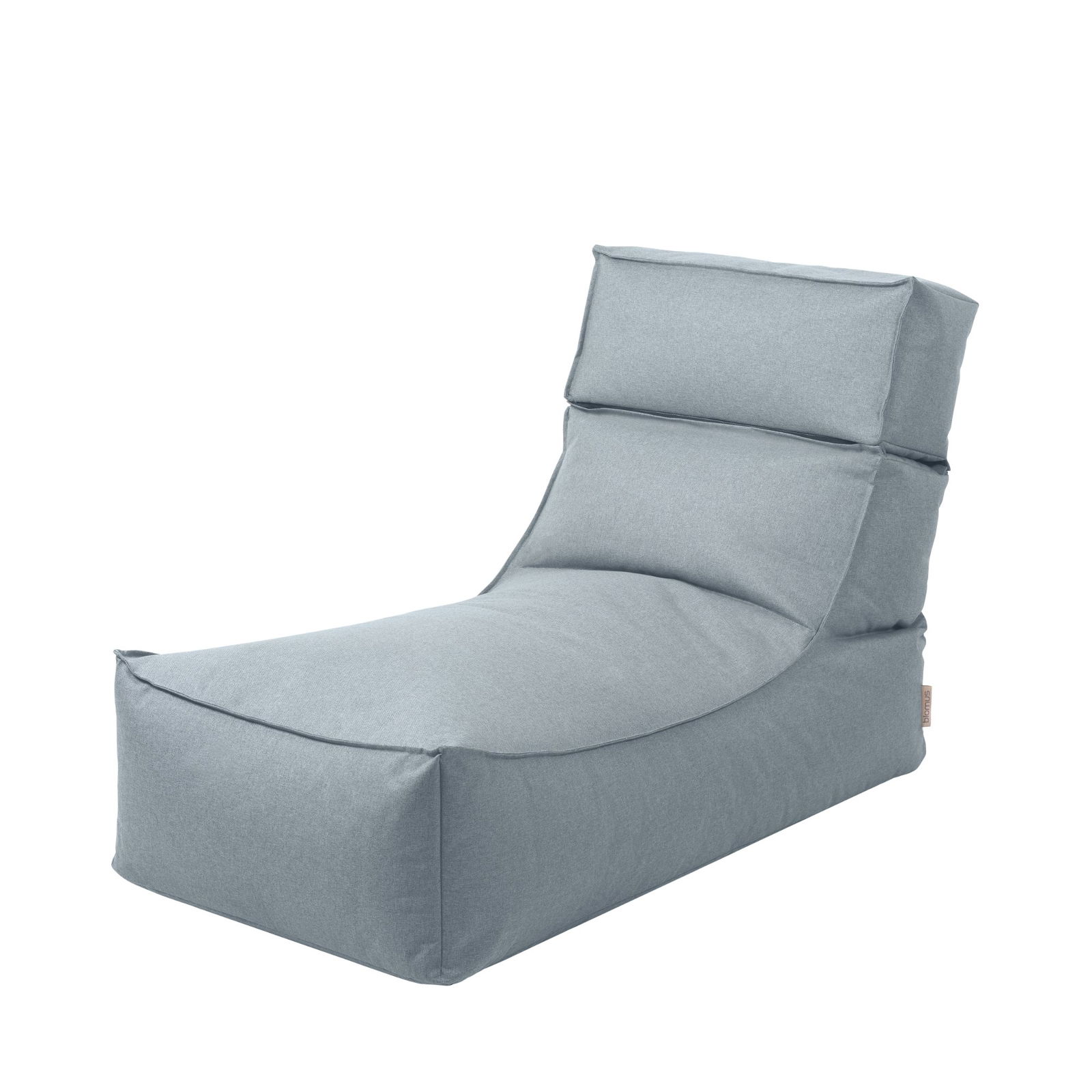 Stilvoller blauer Sitzsack-Lounge-Stuhl für moderne Innenräume und Entspannung.