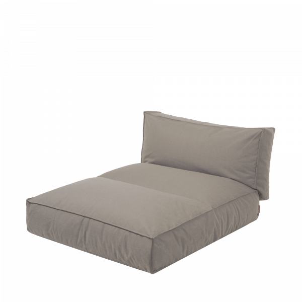Cozy gray foam mattress with soft backing for comfortable lounging or sleeping.