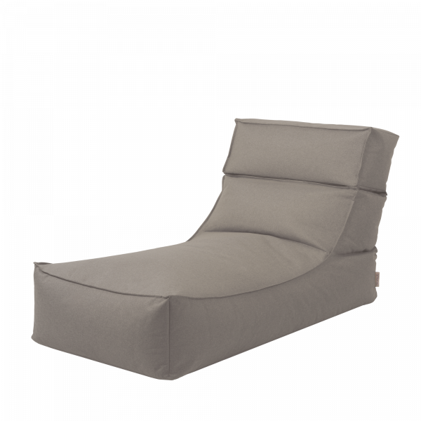Stylish grey lounge chair with a modern design for comfortable relaxation.