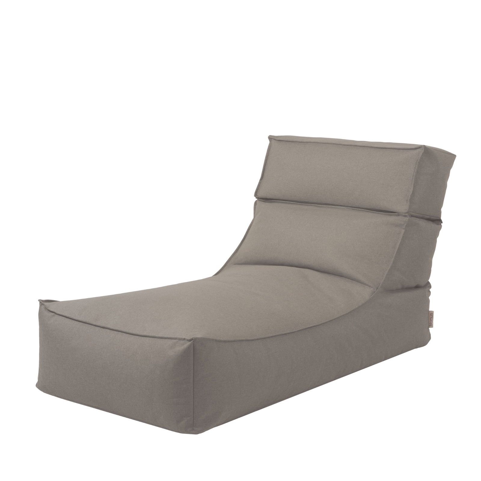 Stylish grey lounge chair with a modern design for comfortable relaxation.