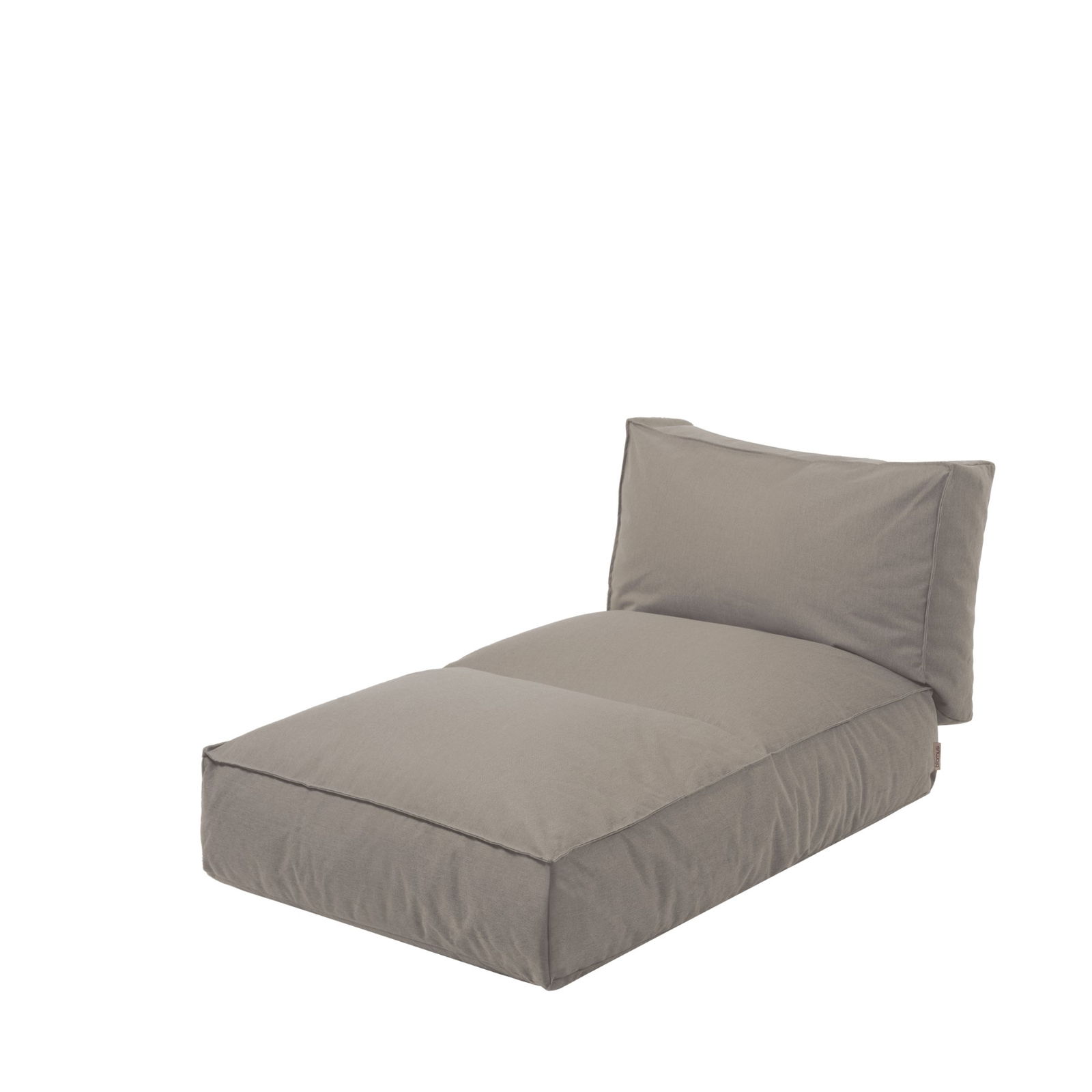Cozy gray lounge chair with removable cushions, ideal for relaxation.