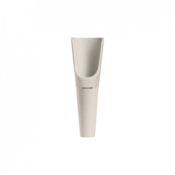 Minimalistic cream-colored funnel for kitchen use, ideal for pouring liquids.