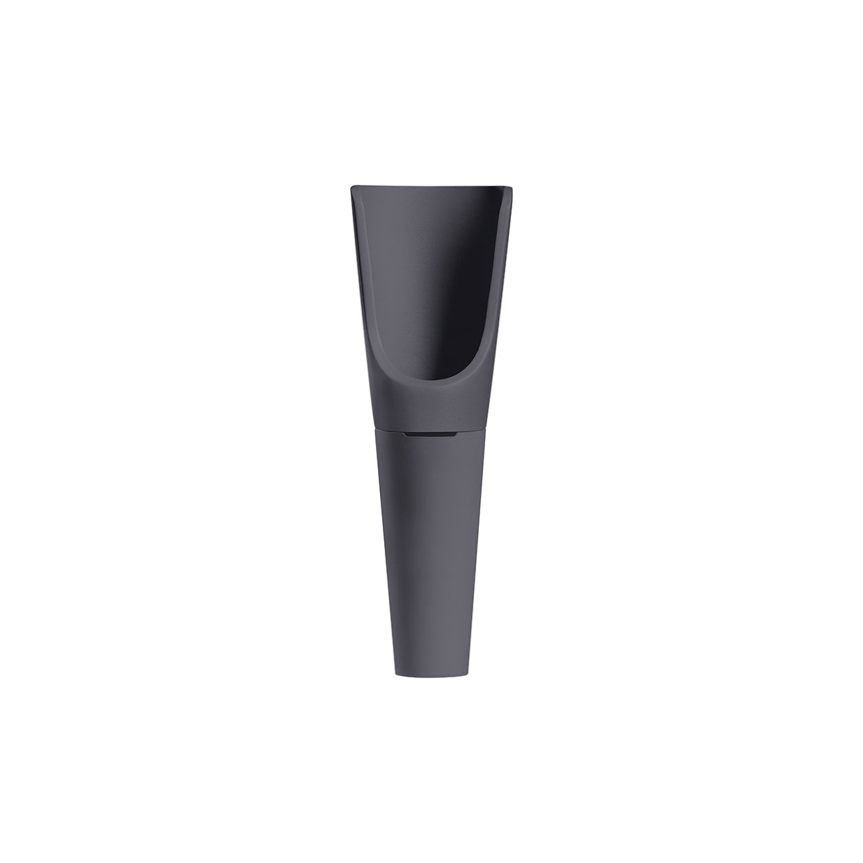 Modern black funnel for easy pouring and transferring liquids.