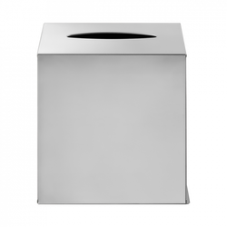 Sleek stainless steel trash can with a circular opening for waste disposal.