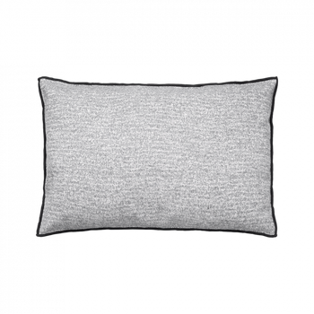 Cozy gray decorative pillow with a textured design for home decor accents.