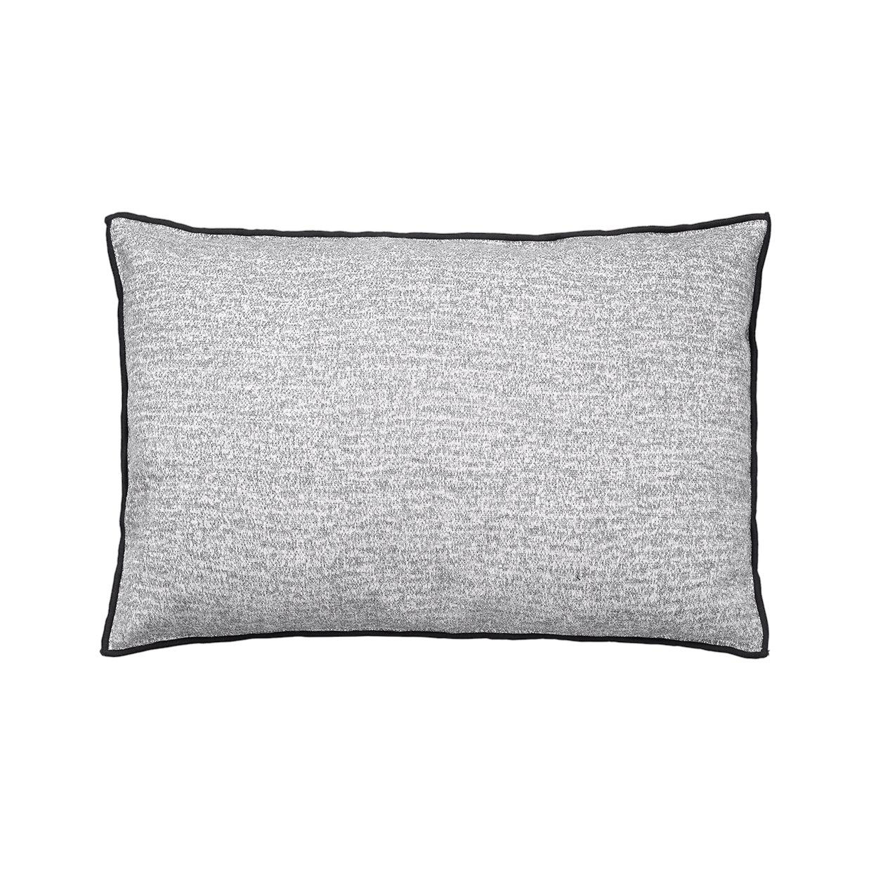 Gemütliches graues Dekokissen mit strukturiertem Design für Wohnaccessoires.