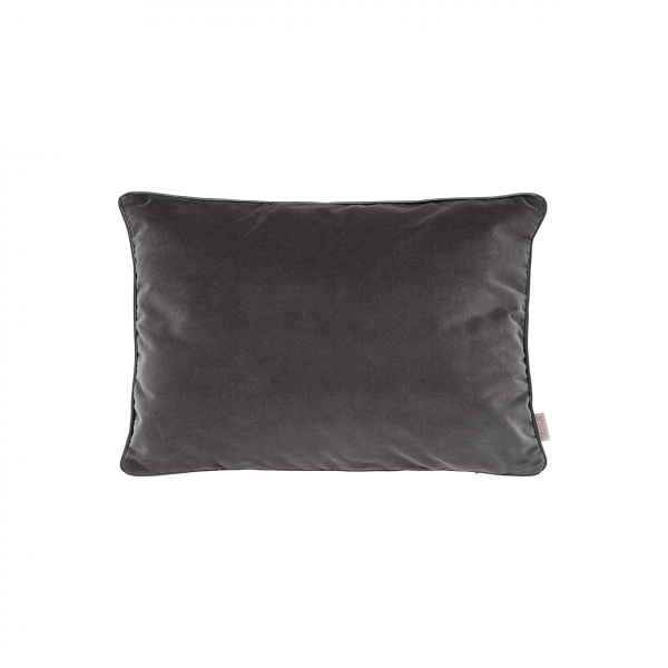 Soft black decorative pillow for modern home decor.