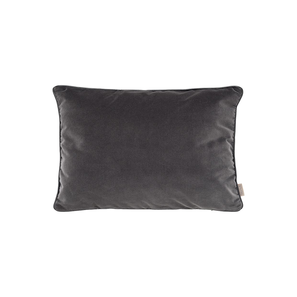 Soft black decorative pillow for modern home decor.