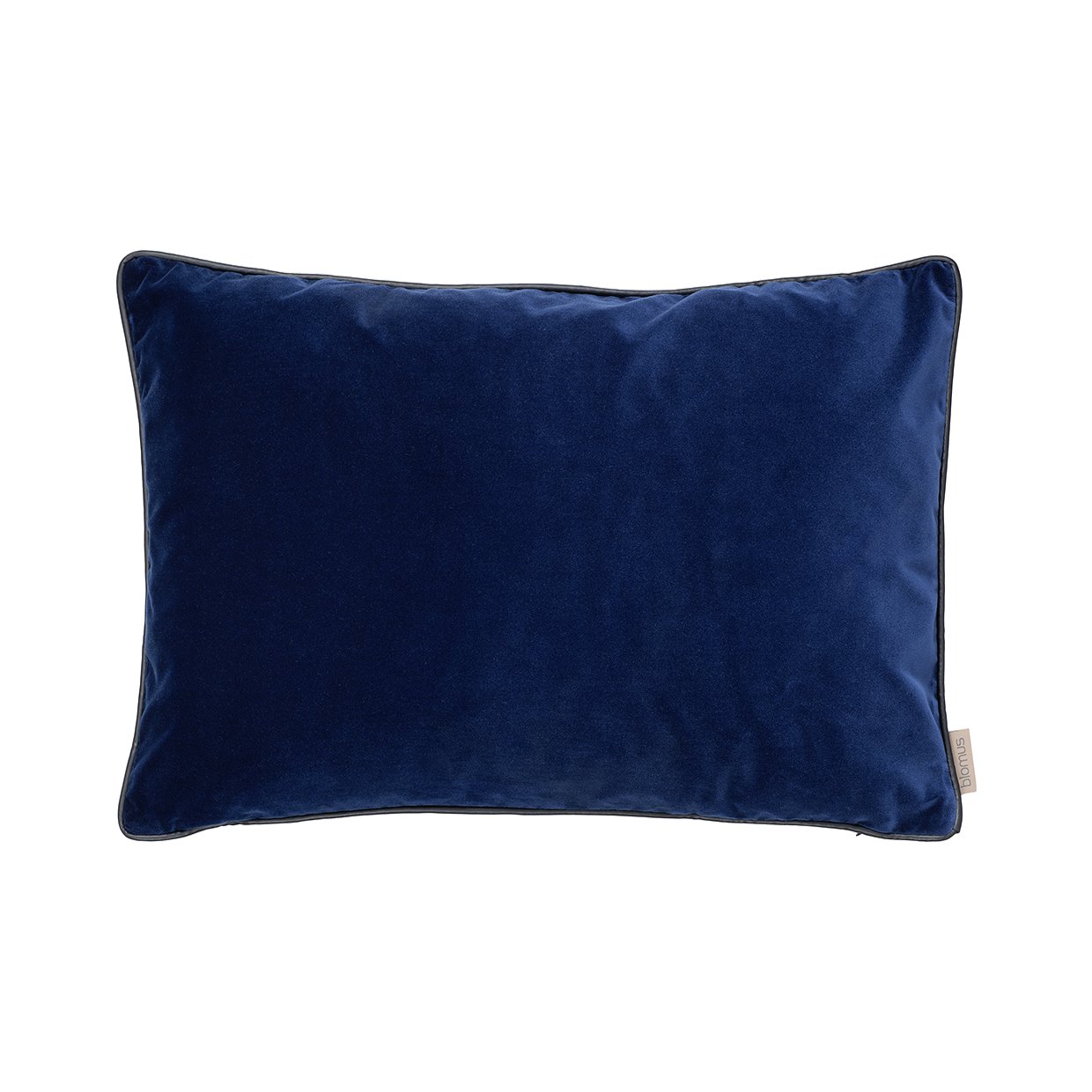 Luxurious navy blue velvet pillow perfect for elegant home decor accents.