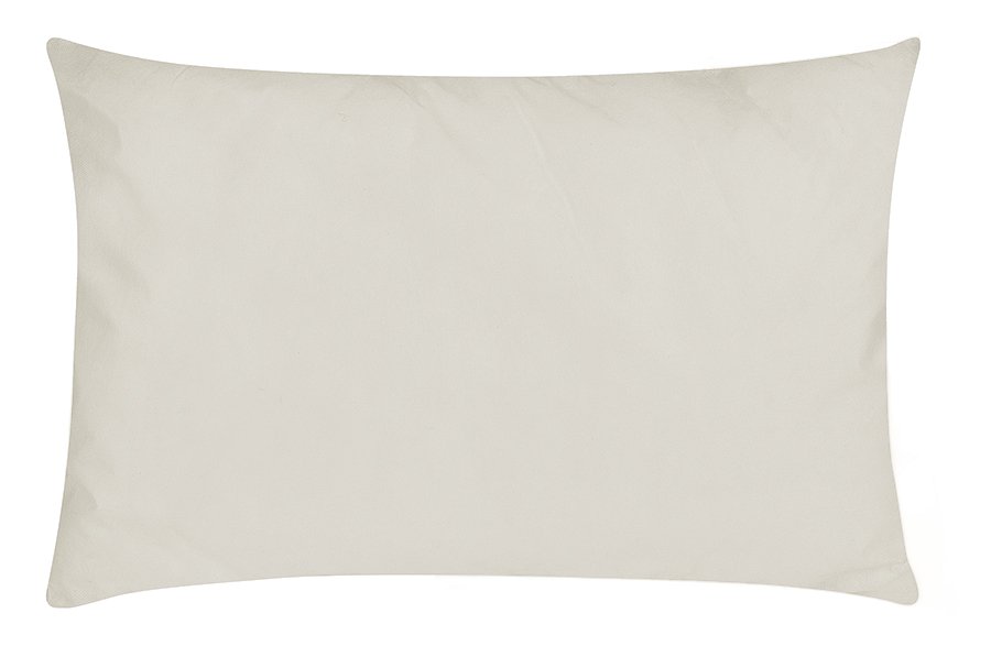 Cream decorative pillow with a soft, smooth finish for home decor.