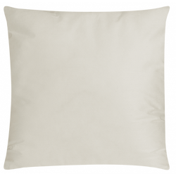 Plain beige cushion on a white background for home decor and interior design.