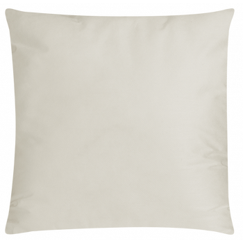 Beige Kissen auf weißem Hintergrund für Wohnkultur und Innendesign.