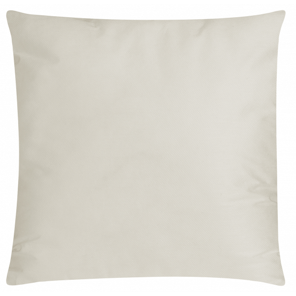 Beige Kissen auf weißem Hintergrund für Wohnkultur und Innendesign.