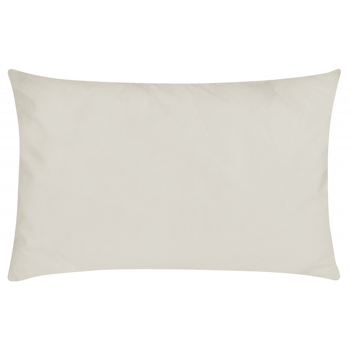 Plain cream pillow on a white background, perfect for home decor and comfort.
