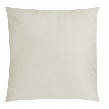 Soft beige decorative pillow on a white background for home decor inspiration.