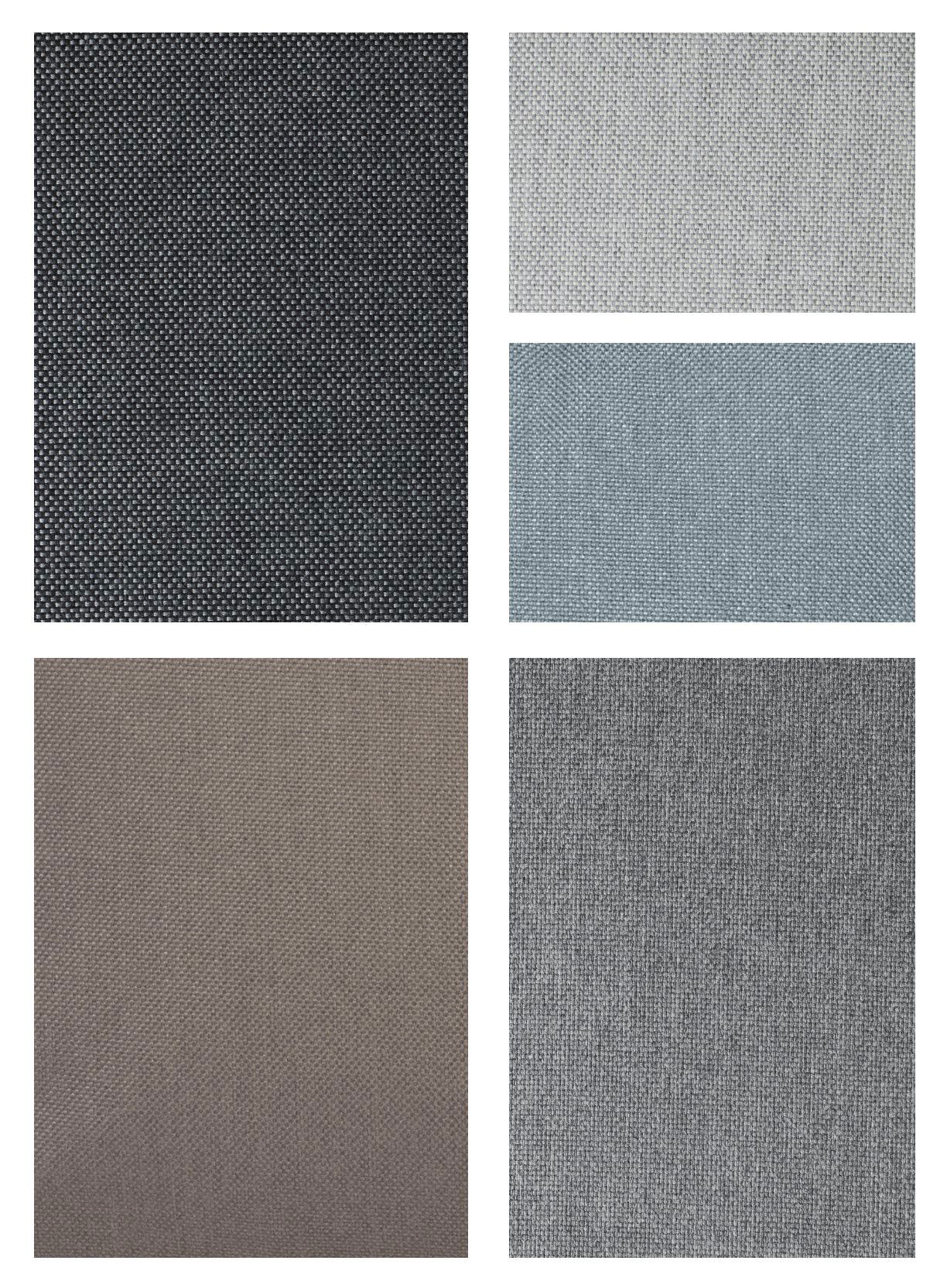 Kollektion von strukturierten Stoffmustern in verschiedenen Farben und Mustern zur Design-Inspiration.