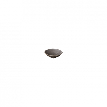 Minimalistische Keramikschüssel auf einem schwarzen Hintergrund, die ihr elegantes Design zur Schau stellt.