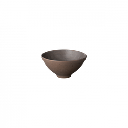 Elegant ceramic bowl with a textured finish, ideal for serving food or as decorative art.