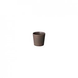 Simple ceramic pot on a black background, ideal for home decor or plant display.