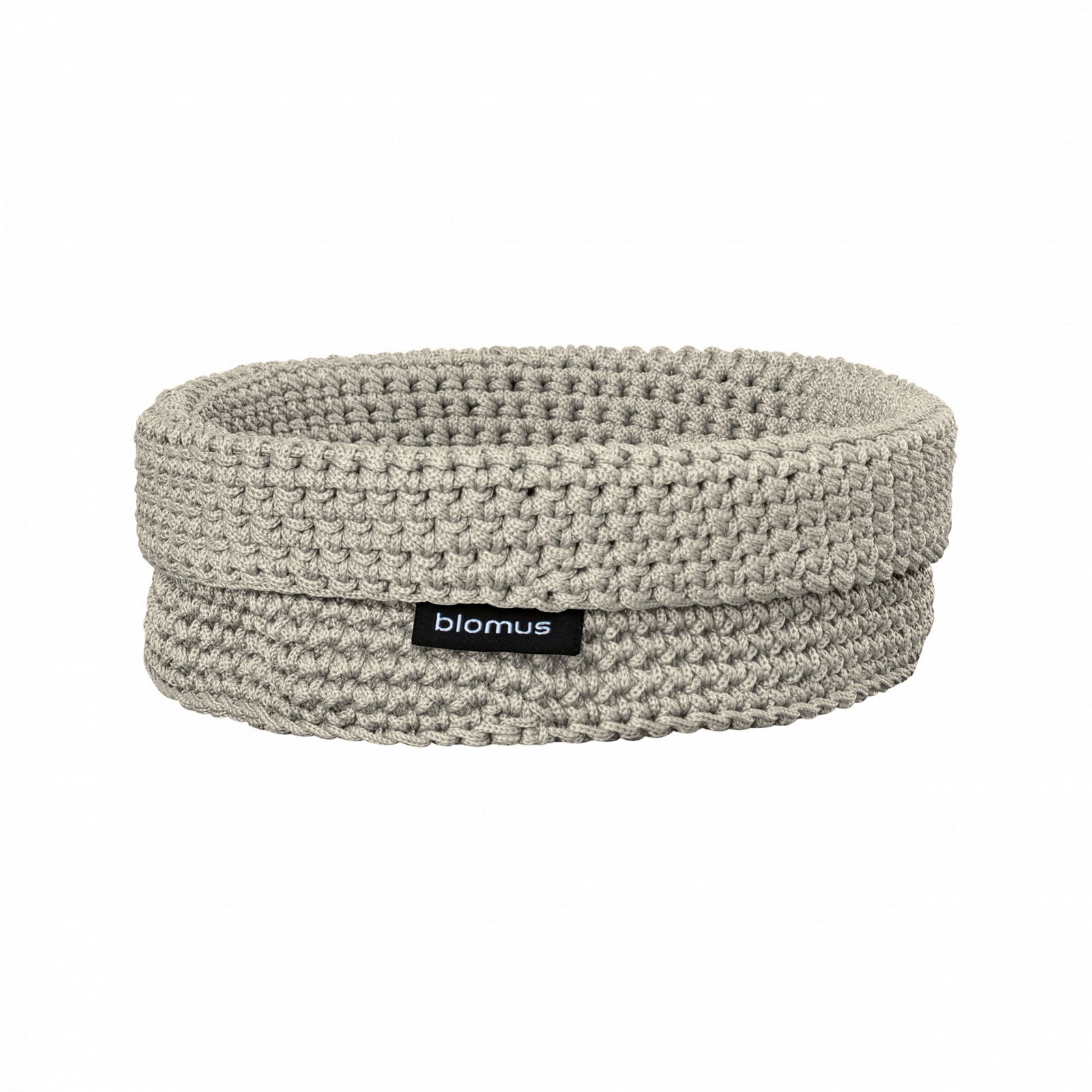 Neutral woven storage basket by Blomus, perfect for organizing any space.