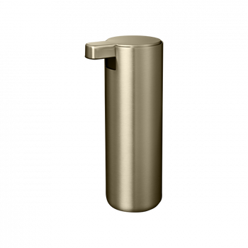 Bürstete Gold-Seifenspender mit einem schlanken, modernen Design für zeitgenössische Badezimmer.