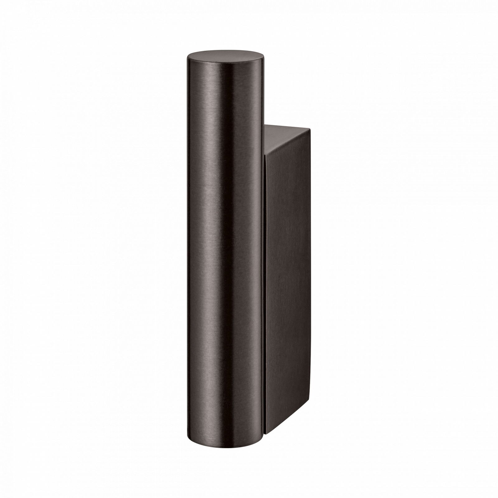 Sleek modern door handle in dark finish, perfect for contemporary interior design.