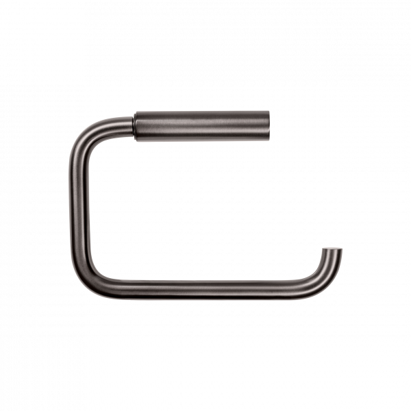 Stylish metal towel holder with a sleek, modern design for bathroom decor.