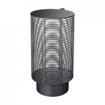 Moderne stilvolle Lampe mit minimalistischem Drahtdesign und schlanker zylindrischer Form.