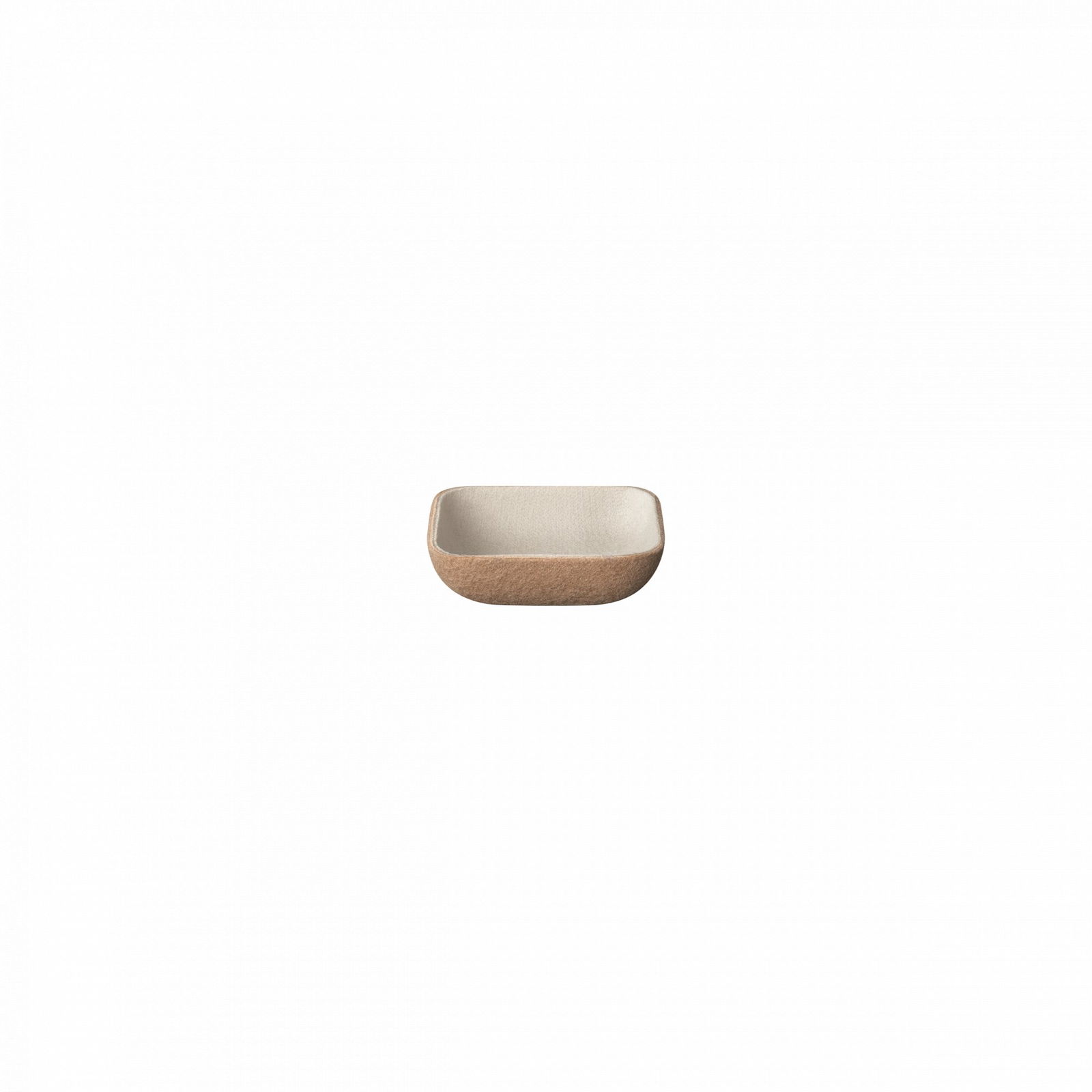 Minimalist beige ceramic bowl with a smooth texture and simple design.