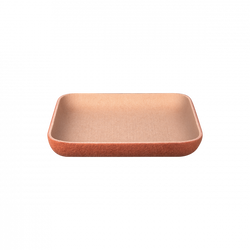 Stylish beige tray with a soft texture on a black background for modern decor.
