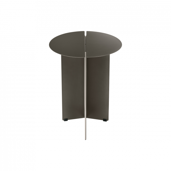 Moderne runde Beistelltisch mit minimalistischem Design und schickem Finish.
