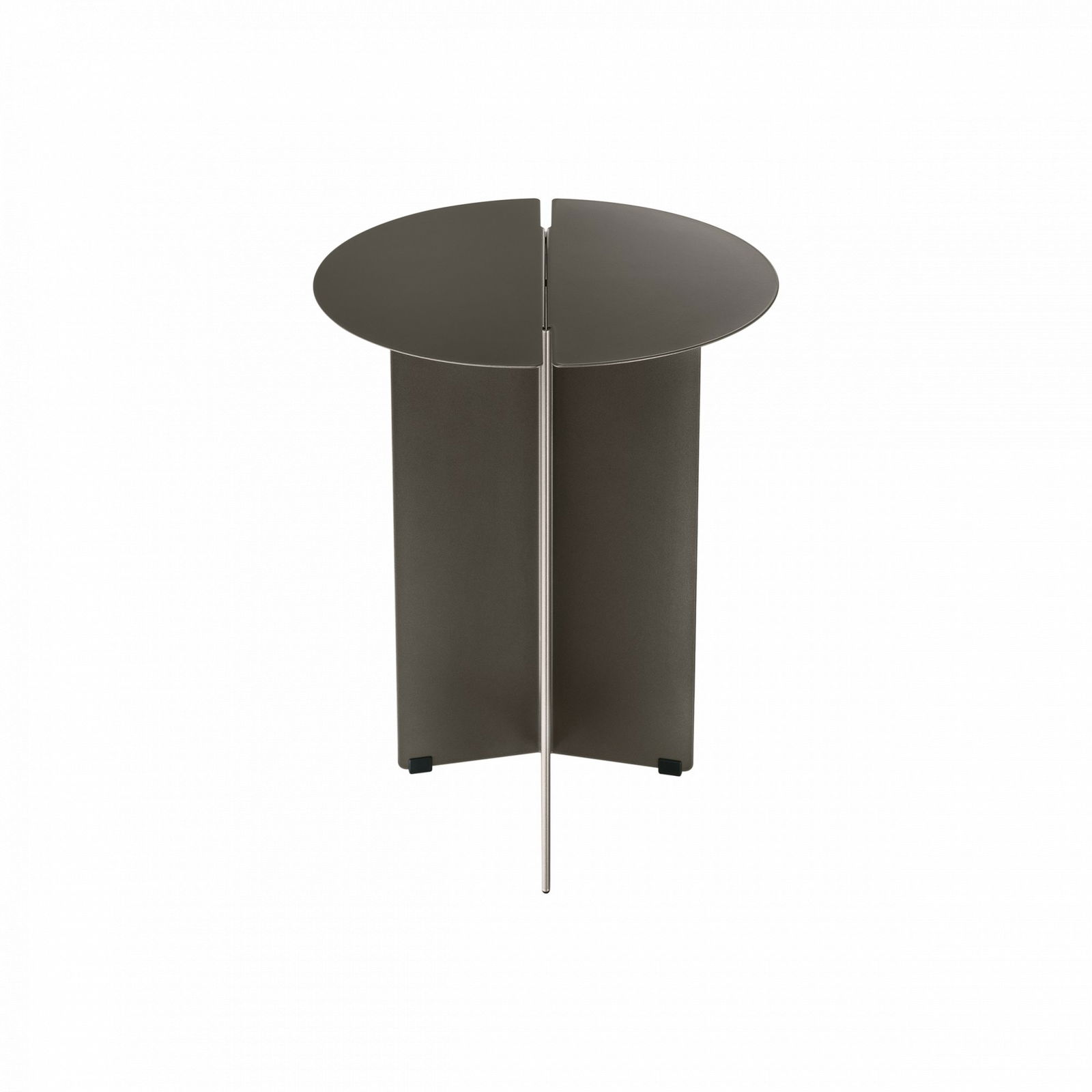 Moderne runde Beistelltisch mit minimalistischem Design und schickem Finish.