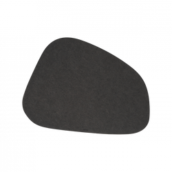 Black, textured, abstract shape on a dark background for design or art concepts.