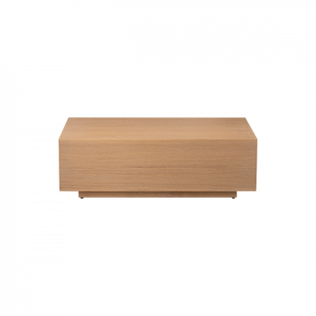 Moderner Holztisch mit minimalistischem Design und natürlicher Oberfläche.