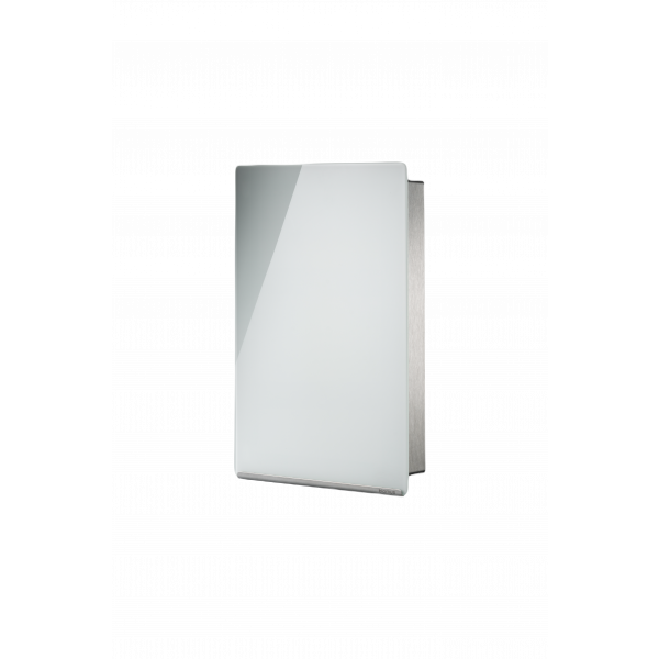 Modern wall lamp with sleek design and frosted glass finish.