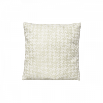 Light green houndstooth patterned decorative pillow for stylish home decor.
