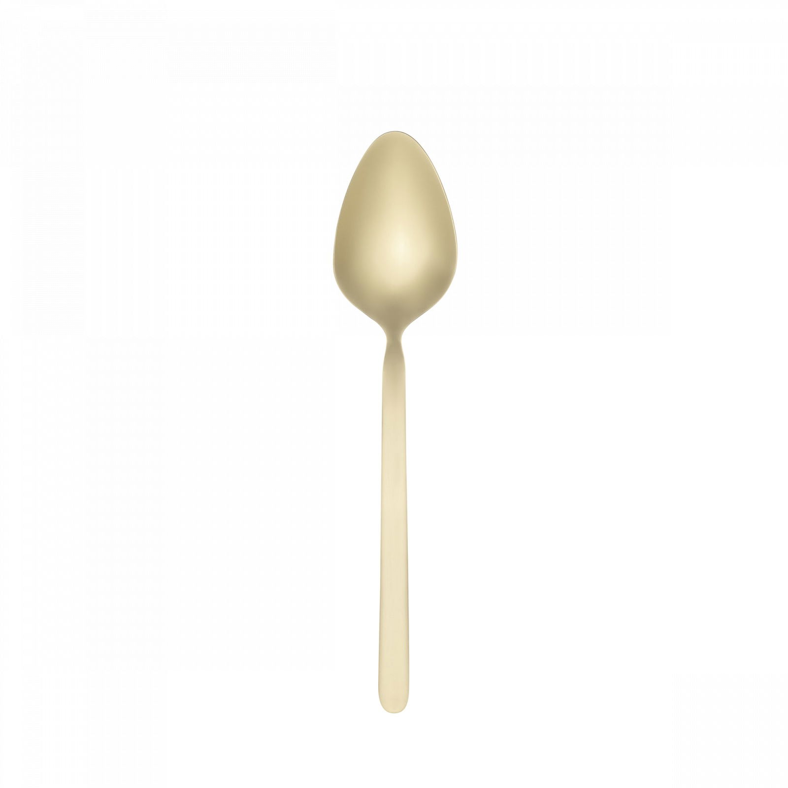 Goldfarbener Löffel auf schwarzem Hintergrund, der sein elegantes Design präsentiert.