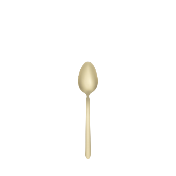 Minimalist illustration of a beige wooden spoon on a white background.