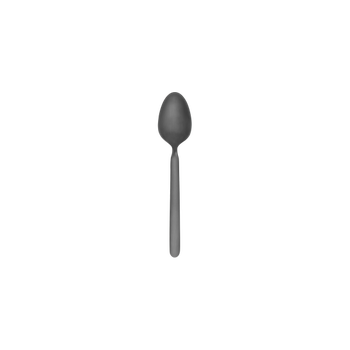 Black ice cream scoop with a curved head and a comfortable handle for easy serving.