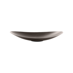 Sleek modern dark bowl with a minimalist design for elegant dining presentations.