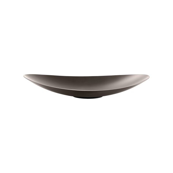 Sleek modern dark bowl with a minimalist design for elegant dining presentations.