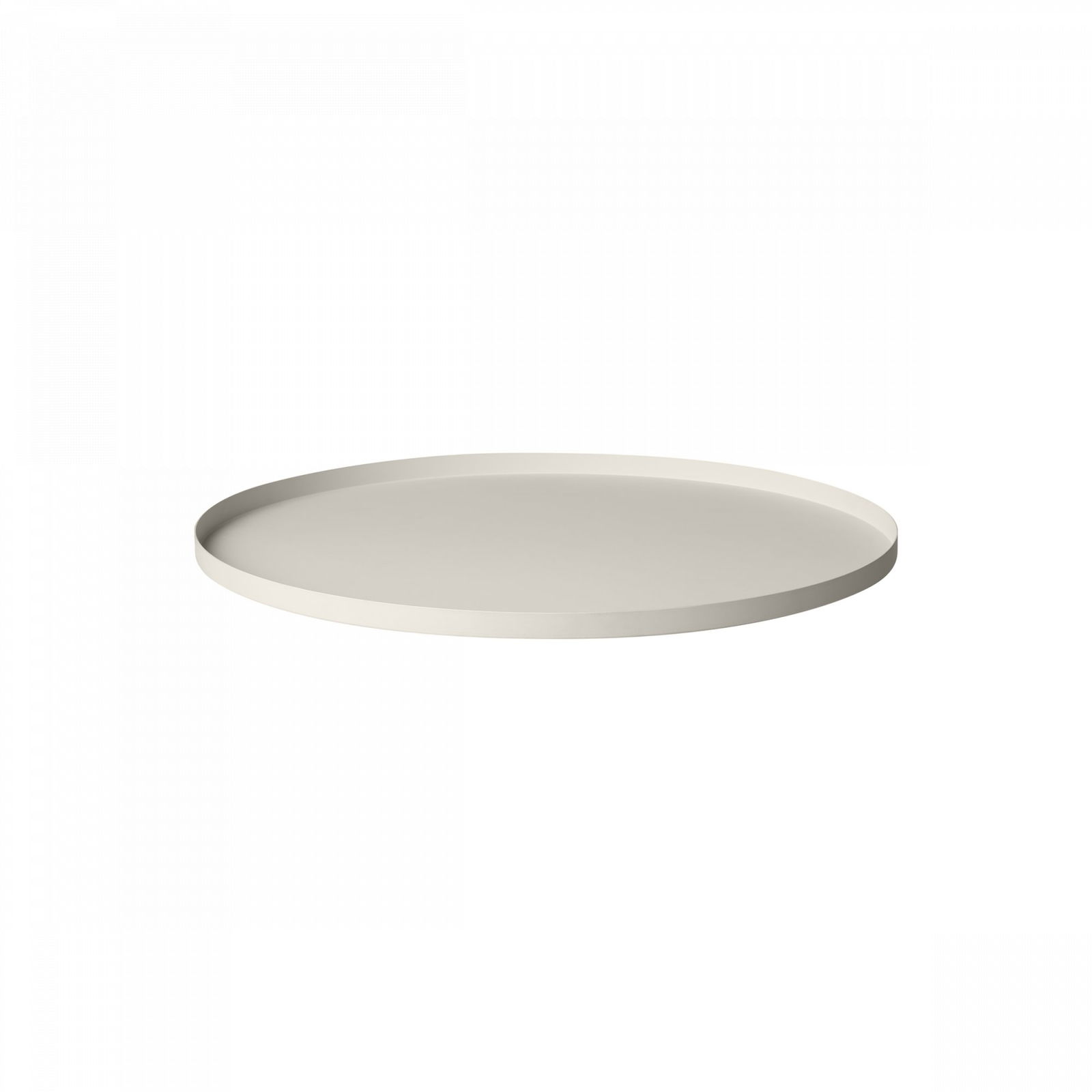 Minimalist white serving platter on a plain background for elegant dining decor.
