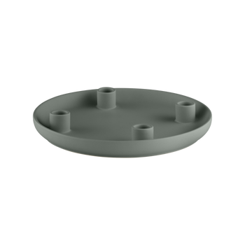 Elegant green serving tray with four holders for versatile use in dining and decor.