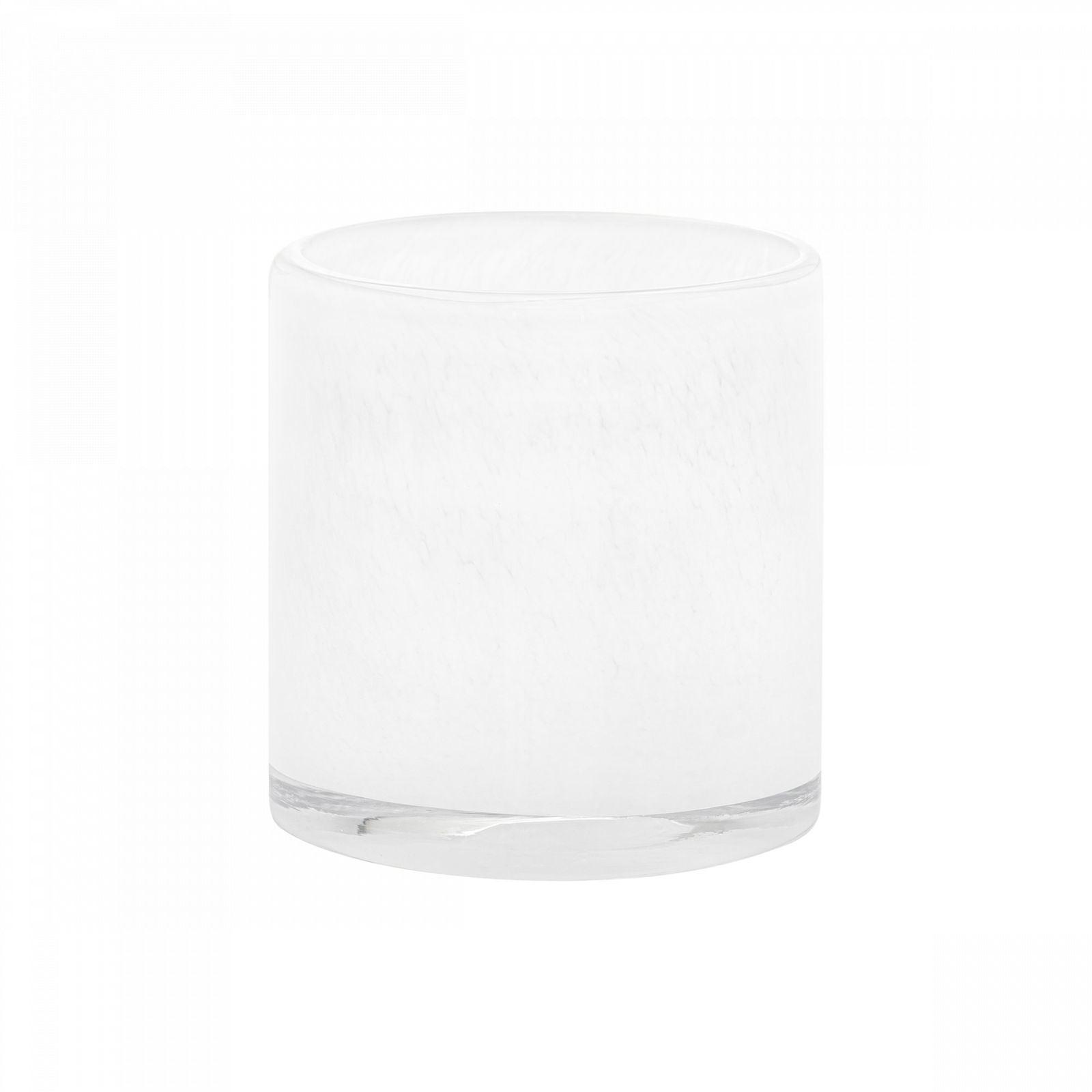 Eleganter frosted Glas-Teelichthalter für ein modernes Wohnaccessoire.