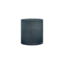 Stylish black cylindrical candle holder for modern home decor.
