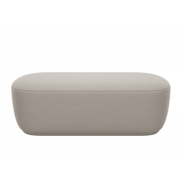Stylish beige couch with a modern design, perfect for contemporary living spaces.